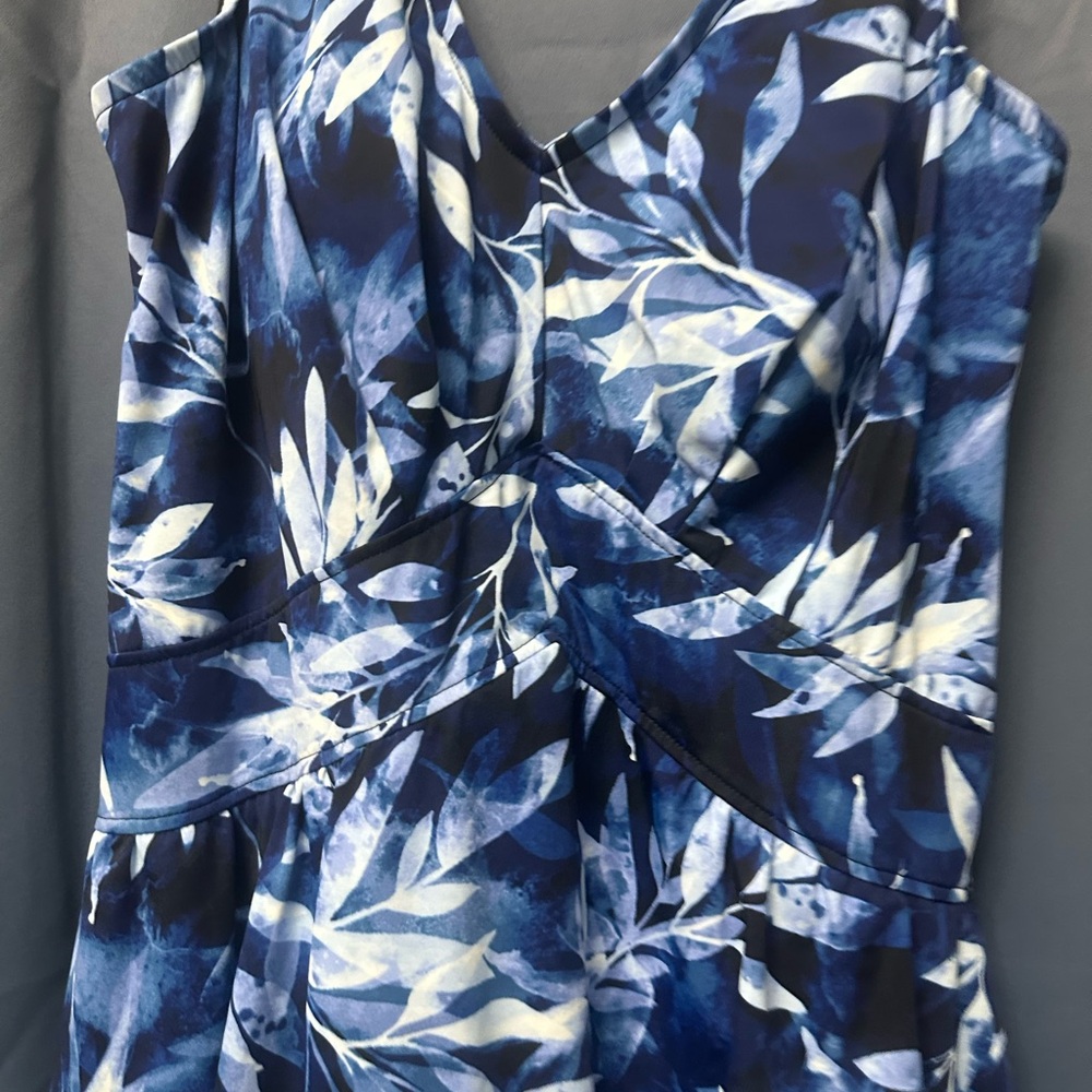 Rose Marie Reed Swim Dress One Piece Swimsuit Size 12 - Picture 4 of 6